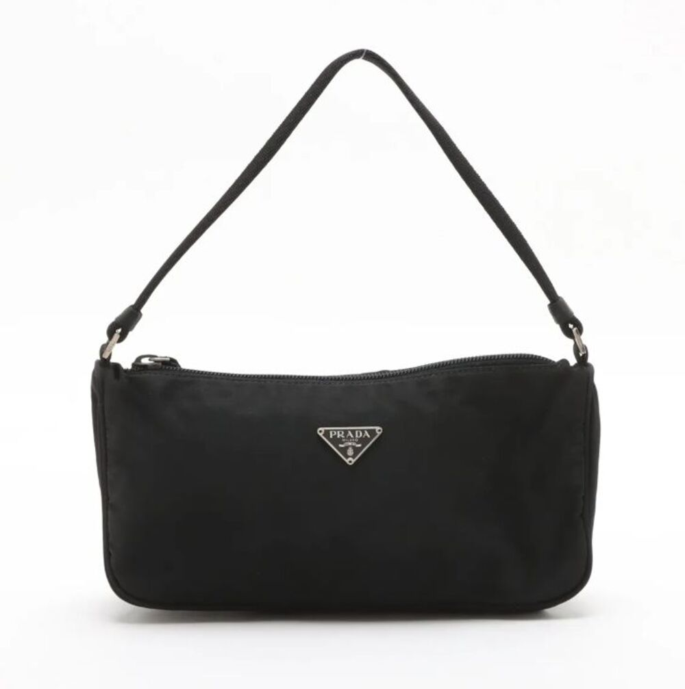 Prada tessuto nylon baguette bag vintage 1990s-2000s black - Picture 1 of 11